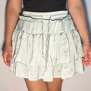 Cute Ruffle Skort/ mint green